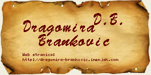 Dragomira Branković vizit kartica
